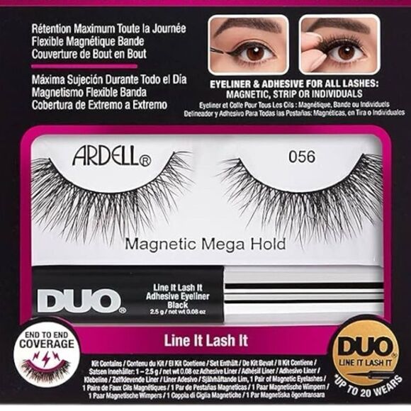 Ardell Magnetic MegaHold Liquid Liner & Lash 056, 4 Pairs - Picture 4 of 7